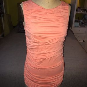 Ruched knit Ann Taylor top